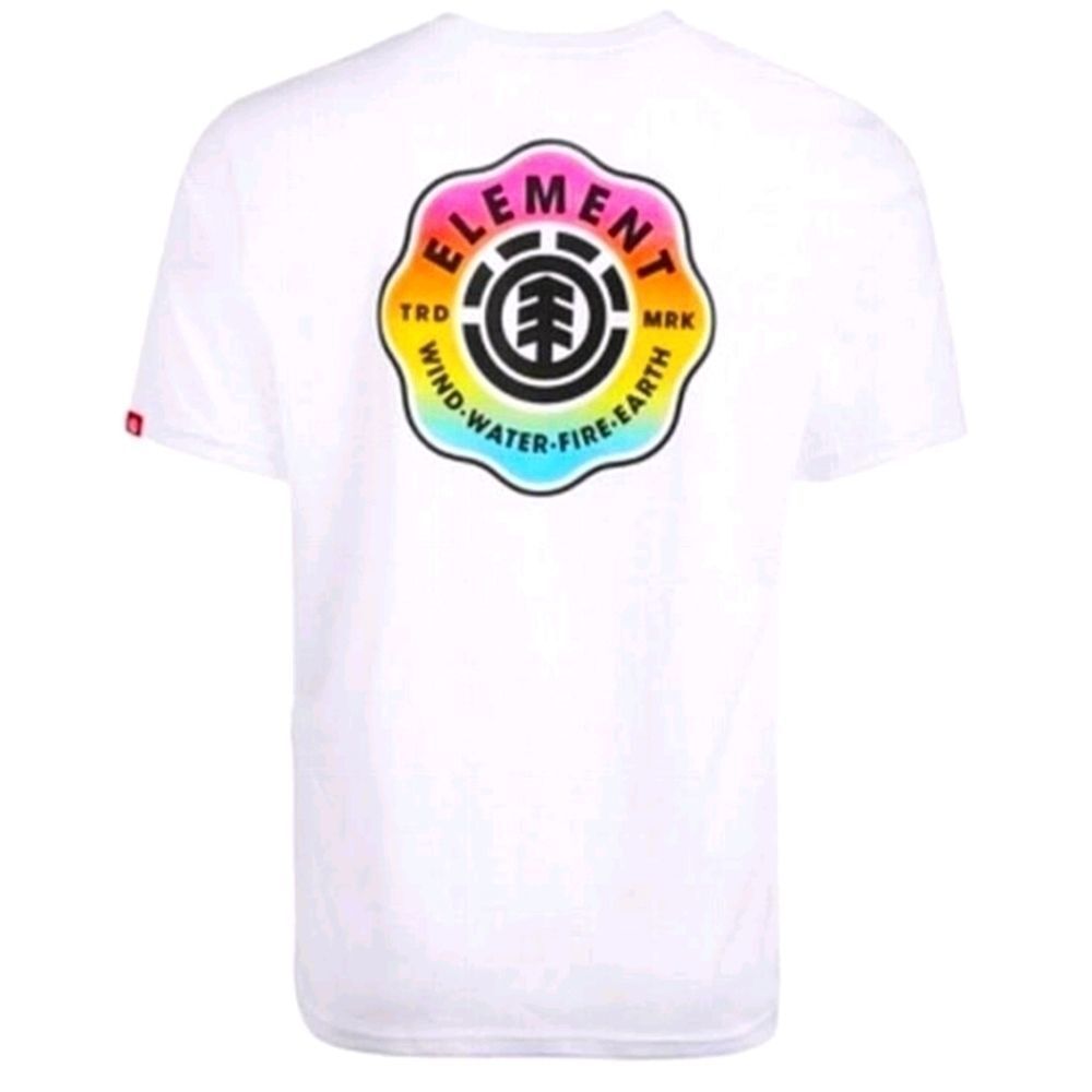 Element Mens T-shirt Classic Pure White Graphiclog